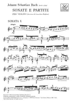 Sonaten und Partiten BWV 1001-1006 von Johann Sebastian Bach 