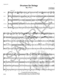 Overture for Strings op. 1 No. 3 von Joseph Bologne 