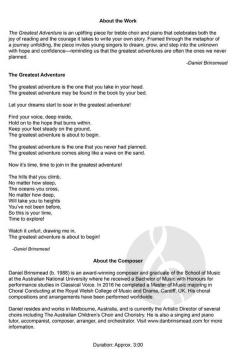 The Greatest Adventure von Daniel Brinsmead 