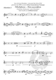 Félicitations - Mon accordéon (Herzlichen Glückwunsch - mein Akkordeon) von Gottfried Hummel (Download) 