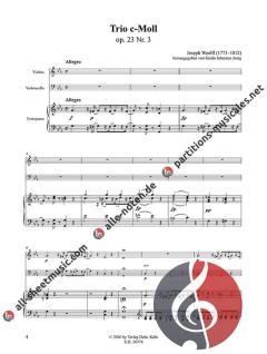 Klaviertrio c-Moll op. 23/3 von Joseph Woelfl 