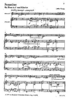Sonatine von Lothar Graap für Horn in F und Klavier (Sale)