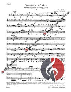 Ouvertüre (Quintett) in c-Moll D 8 von Franz Schubert (Download) 