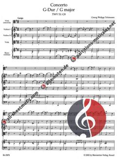 Konzert G-Dur TWV 51:G9 von Georg Philipp Telemann (Download) 