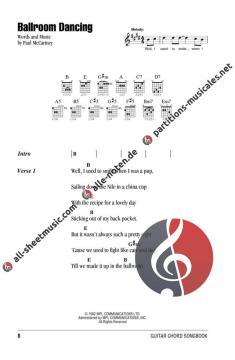 Guitar Chord Songbook von Paul McCartney 