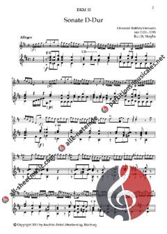 Sonate D-Dur von Giovan Battista Gervasio 