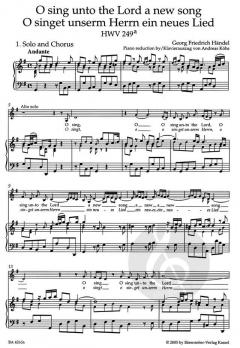 O singet unserm Herrn ein neues Lied HWV 249a (Georg Friedrich Händel) 
