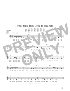 What Have They Done To The Rain von Malvina Reynolds (Download) 