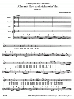 Alles mit Gott und nichts ohn' ihn BWV 1127 von Johann Sebastian Bach (Download) 