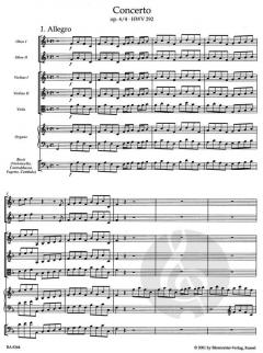 Orgelkonzerte op. 4 Nr. 1-6 von Georg Friedrich Händel 