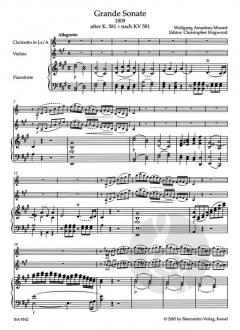 Grande Sonate nach dem Klarinettenquintett KV 581 von Wolfgang Amadeus Mozart (Download) 