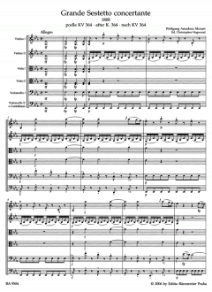 Grande sestetto concertante für Streichsextett von Wolfgang Amadeus Mozart im Alle Noten Shop kaufen (Einzelstimme) - BA9504-80