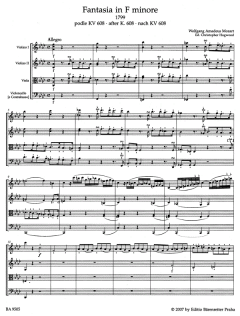 Fantasia in F minore für Streicher von Wolfgang Amadeus Mozart im Alle Noten Shop kaufen (Einzelstimme) - BA9505-75
