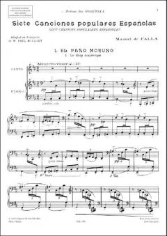 Siete Canciones Populares Espanolas von Manuel de Falla 