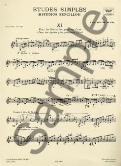 Einfache Etüden Serie 3 von Leo Brouwer 