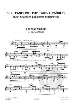 Siete Canciones populares espanolas von Manuel de Falla 