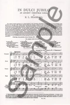 In Dulci Jubilo von Robert Pearsall 