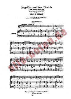 Magnificat & Nunc Dimittis von Eric Thiman 