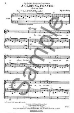 A Closing Prayer von Don Besig (Download) 