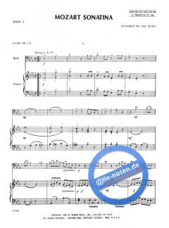 Mozart Sonatina von Wolfgang Amadeus Mozart (Download) 