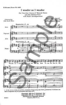 I Wonder As I Wander (John Jacob Niles) 