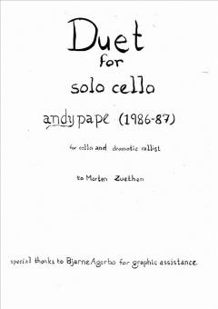 Duet For Solo Cello von Andy Pape im Alle Noten Shop kaufen