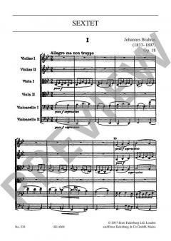 Streichsextett B-Dur op. 18 von Johannes Brahms für 2 Violinen, 2 Violen und 2 Violoncelli im Alle Noten Shop kaufen