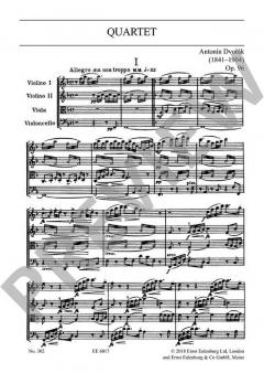 Streichquartett F-Dur op. 96 B 179 von Antonín Dvorák im Alle Noten Shop kaufen