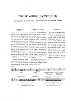 Dreistimmige Inventionen von Johann Sebastian Bach 