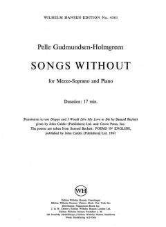 Songs Without von Pelle Gudmundsen-Holmgreen 