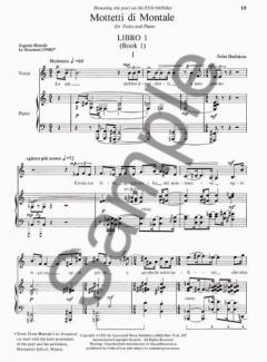 Mottetti Di Montale von John Harbison 
