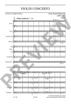 Konzert D-Dur op. 35 CW 54 von Pjotr Iljitsch Tschaikowski für Violine und Orchester im Alle Noten Shop kaufen