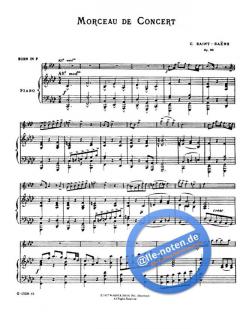Morceau de Concert von Camille Saint-Saëns für Horn und Klavier