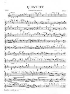 Streichquintette Band 2 von Wolfgang Amadeus Mozart im Alle Noten Shop kaufen (Stimmensatz) - HN778