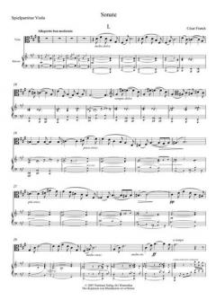 Sonate A-Dur von Cesar Franck für Viola und Klavier im Alle Noten Shop kaufen