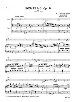 Sonate op. 14 G-dur von Franz Anton Hoffmeister 
