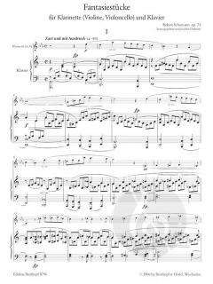 Fantasiestücke op. 73 von Robert Schumann für Klarinette (Violine, Violoncello) und Klavier im Alle Noten Shop kaufen