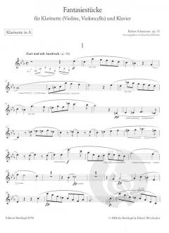 Fantasiestücke op. 73 von Robert Schumann für Klarinette (Violine, Violoncello) und Klavier im Alle Noten Shop kaufen