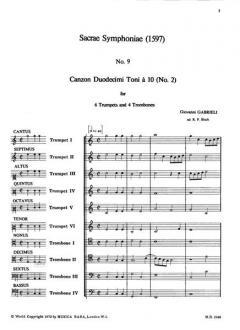 Sacrae Symphoniae Nr. 9 (Giovanni Gabrieli) 