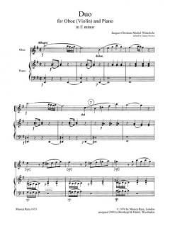 Duo-Sonate e-moll von Jacques Christoph Michel Widerkehr 