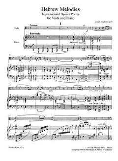 Hebraeische Melodien op. 9 von Joseph Joachim 