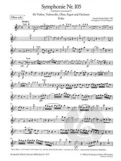 Sinfonia concertante B-Dur op. 84 Hob I:105 von Joseph Haydn 
