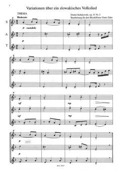 Leichte Variationen für Blockflöten-Trio (Dmitrij B. Kabalevski) 
