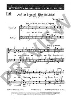 Auf ihr Brüder! Ehrt die Lieder! von Werner Fussan 