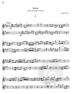 6 Duette op. 5 Heft 2 von Jean Baptiste Loeillet de Gant 