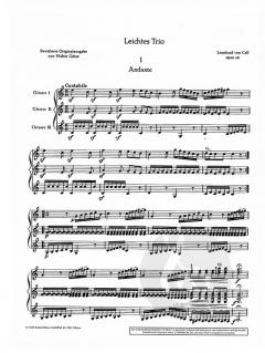 Leichtes Trio C-Dur op. 26 von Leonhard von Call 