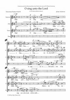 O Sing Unto The Lord (Julian Anderson) 