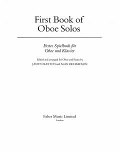 First Book Of Oboe Solos von Harold Craxton im Alle Noten Shop kaufen