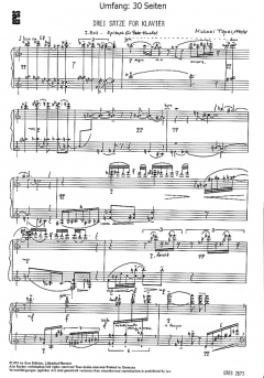 Drei Sätze Klavier von Michael Töpel im Alle Noten Shop kaufen