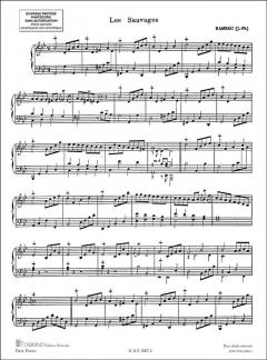 Les Sauvages pour Piano von Jean-Philippe Rameau 